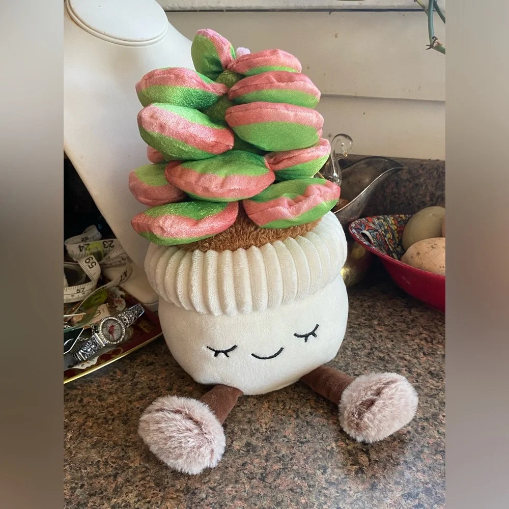 Sleepy Cozy Potted Succulent Plush CUTIE Decor PLANT LOVERS 🏜️🪷